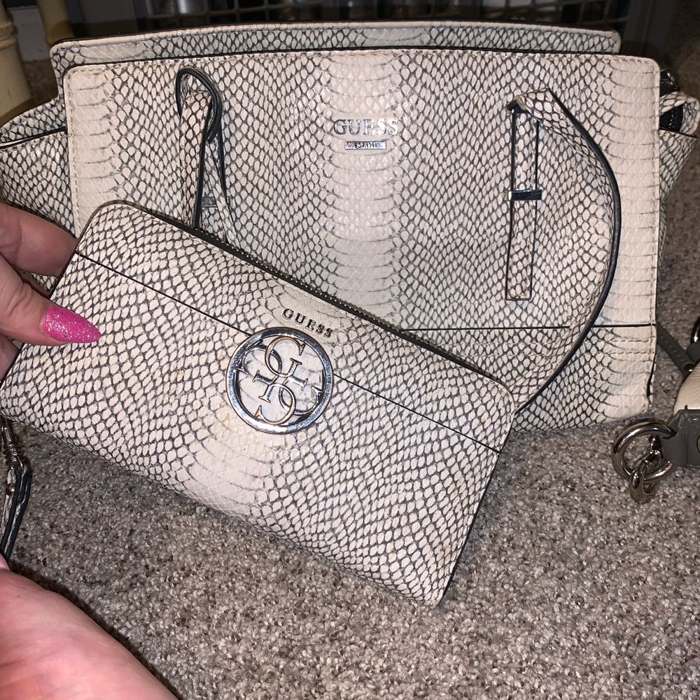 Matching rattlesnake guess wallet and purse